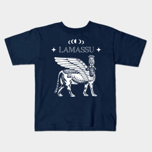 Lamassu Illustration V2 (white print) Kids T-Shirt